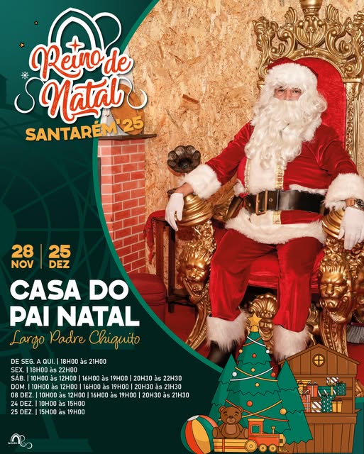 A pista de gelo e o mini-comboio esperam por si no Reino de Natal